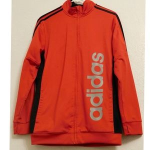 Red Adidas Mens Full-Zip Jacket